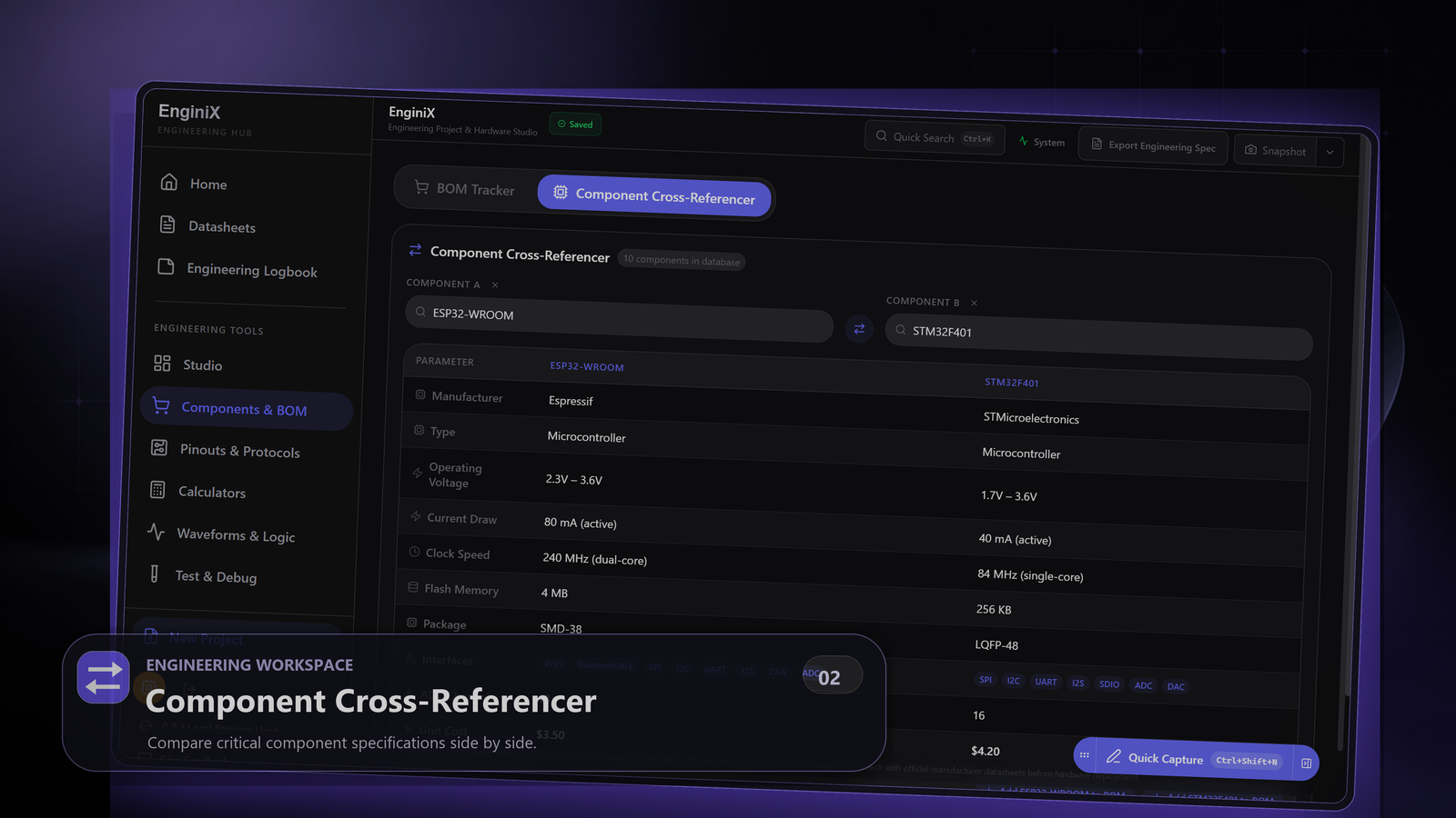 EnginiX Component Cross-Referencer