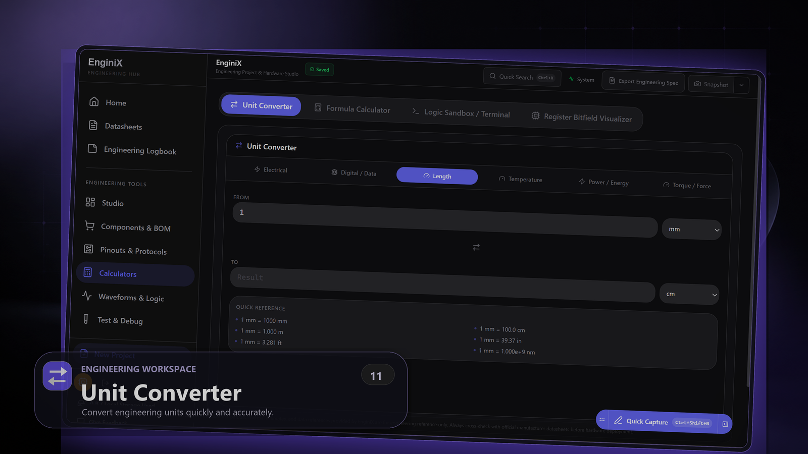 EnginiX Unit Converter