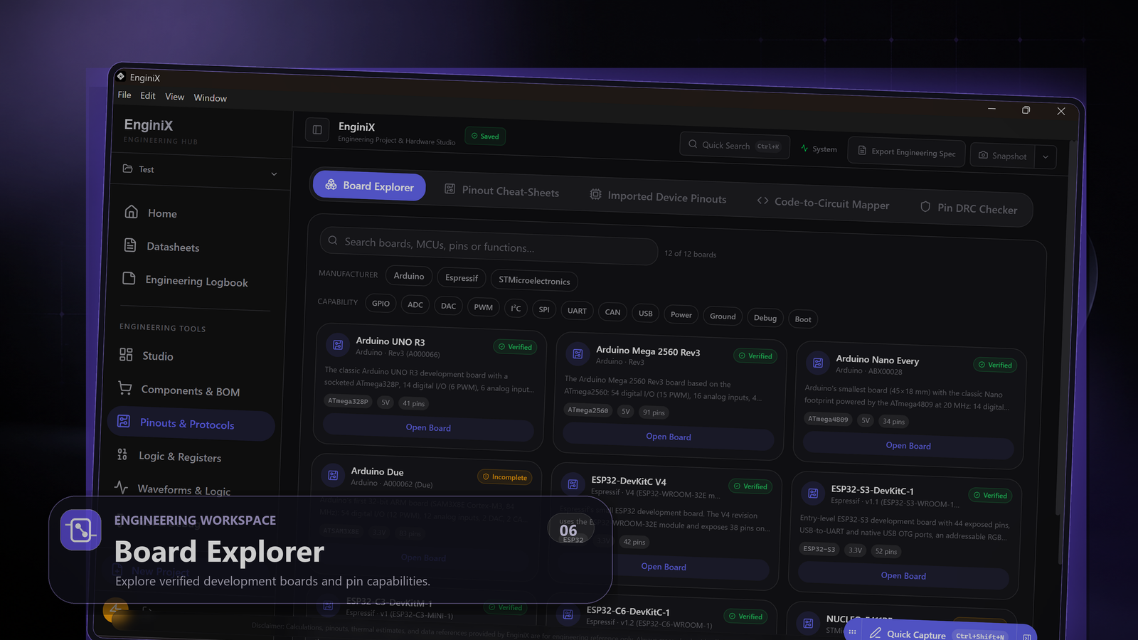EnginiX Board Explorer